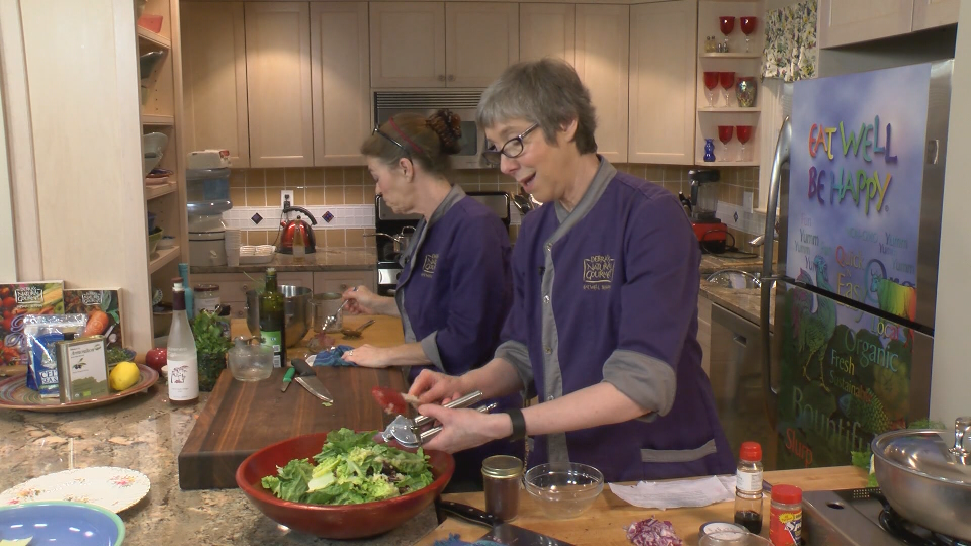 Eat Well, Be Happy 327-String Beans a different way, White bean artichoke salad with sumac