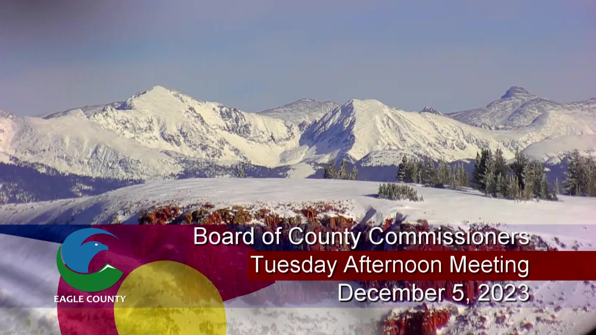 Board of County Commissioners Tuesday Afternoon Meeting-December 5, 2023