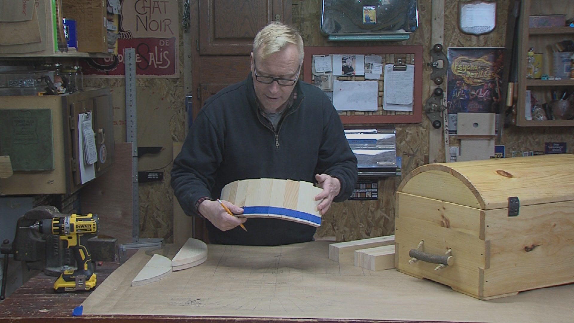 The Garage with Steve Butler-Coopered-lid Pine Chest