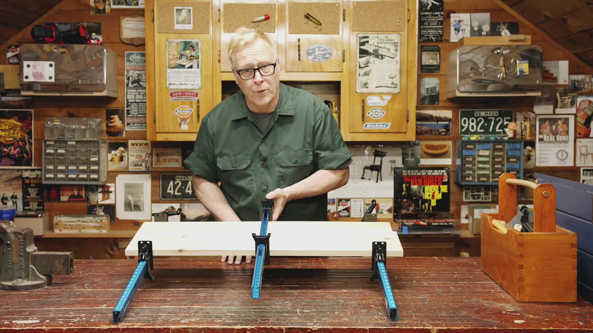 The Garage with Steve Butler-Shop Bench and Stool