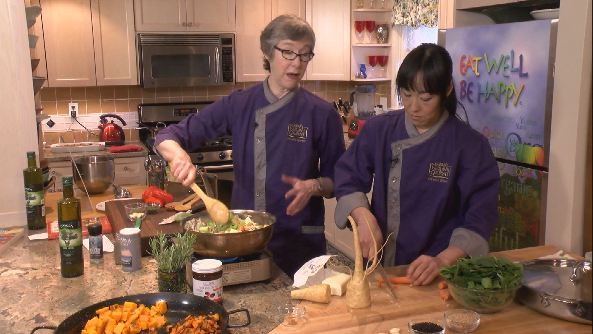Eat Well, Be Happy 306-Maitake mushroom stew, Butternut squash curry